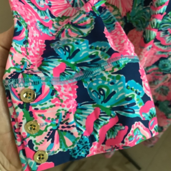 Lilly Pulitzer Solia UPF 50+ dress Oyster Bay Shroom with a view Size L NWOT - Picture 8 of 16